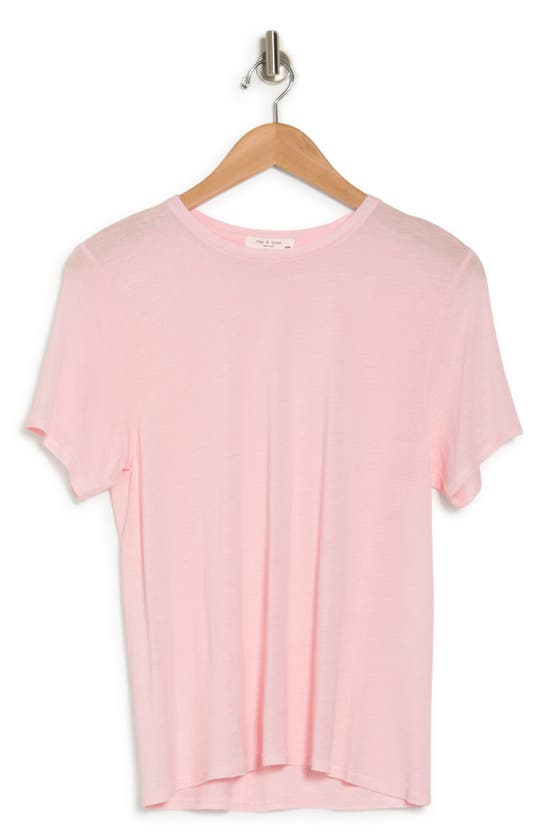 Rag & Bone Michal Stripe T-shirt In Pink