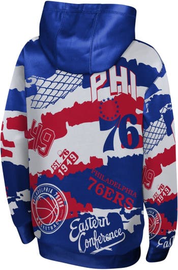 Nike Philadelphia 76ers Women's Royal Club Fleece Full-Zip Hoodie