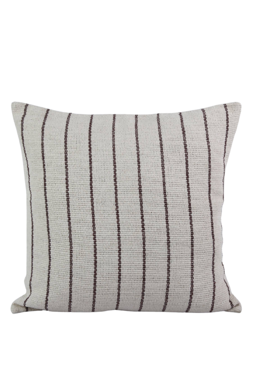 Manushi Cotton Striped Pillow In Beige