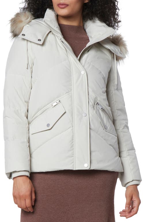 Shop Andrew Marc Essential Water Resistant Down Puffer Faux Fur Hooded Jacket In Birch