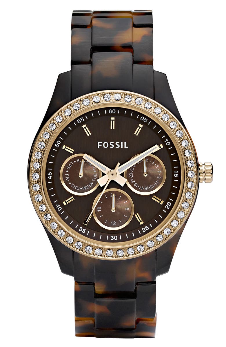 Fossil 'Stella' Multifunction Resin Watch, 37mm | Nordstrom