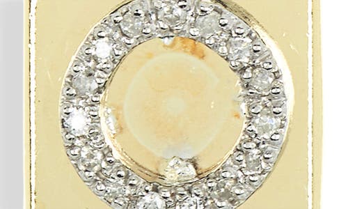 Meshmerise Diamond Padlock Initial Pendant Necklace In Yellow-o