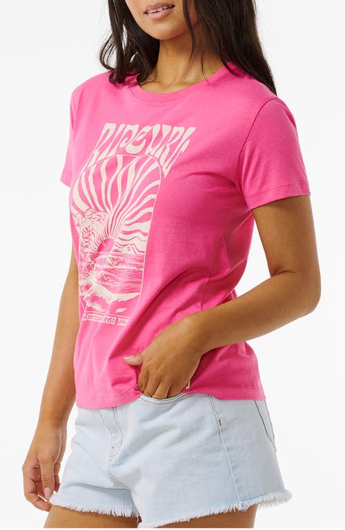 Shop Rip Curl Heatwave Graphic T-shirt In Hot Pink