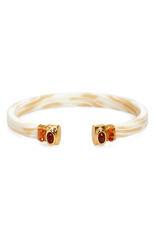 Gas Bijoux Sarina Cuff Bracelet in Gold White 