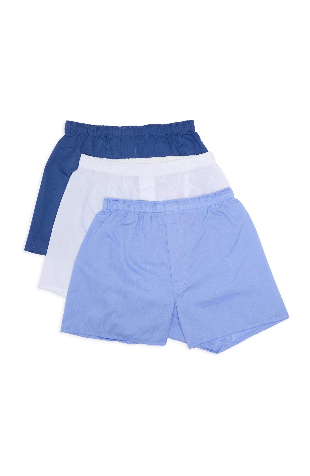 Nordstrom Woven Boxer In Blue White Solid Pack | ModeSens