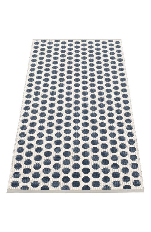 Pappelina Noa Polka Dot Indoor/outdoor Rug In Blue Tones