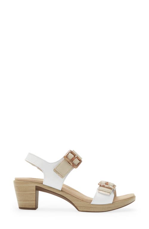 Shop Naot Mode Sandal In White/soft Ivory/latte