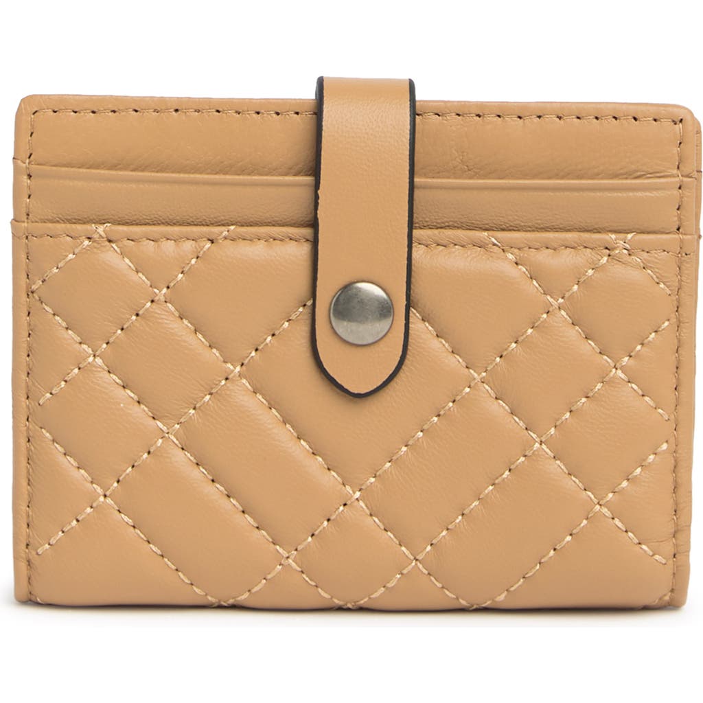 Shop Kurt Geiger London Quilted Leather Bifold Card Wallet In Camel