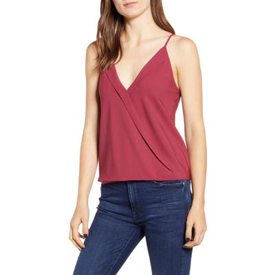 Chelsea28 Cross Front Camisole Top, Red
