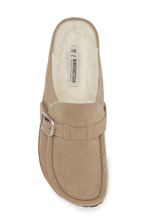 Shop Birkenstock Buckley Genuine Shearling Mule In Taupe