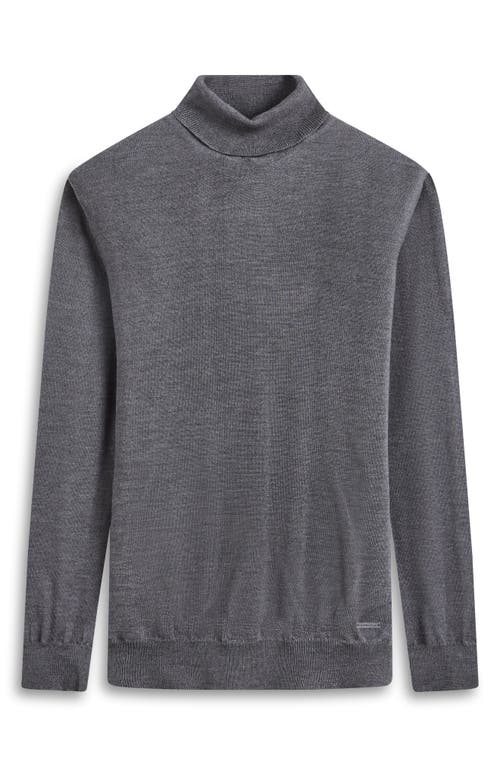 Bugatchi Sawyer Merino Wool Turtleneck Sweater In Anthracite
