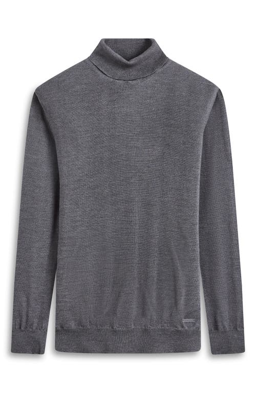 Shop Bugatchi Sawyer Merino Wool Turtleneck Sweater In Anthracite