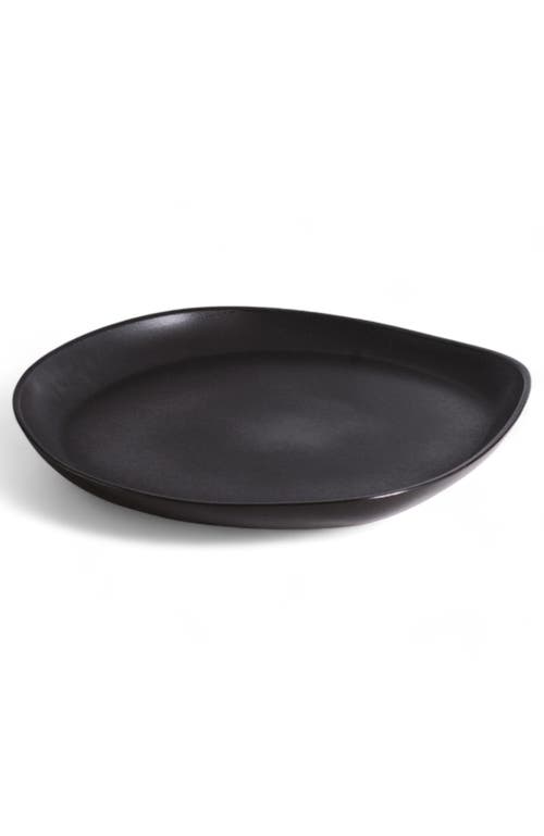 Shop Gharyan Stoneware Stoneware Round Serving Platter In Black