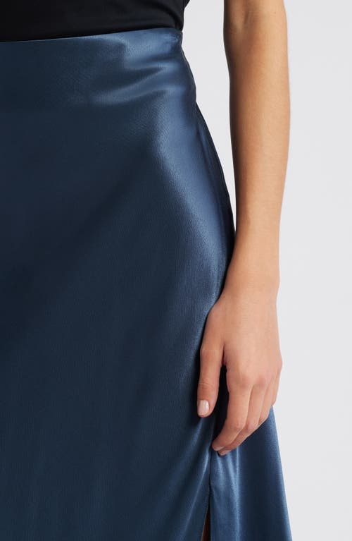 Rails Maya Satin Midi Skirt In Deep Sea