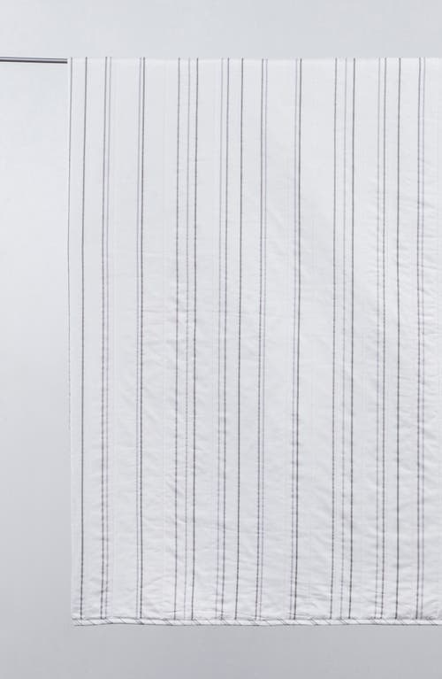 Woven & Weft Stripe Quilt & Sham Set In Grey