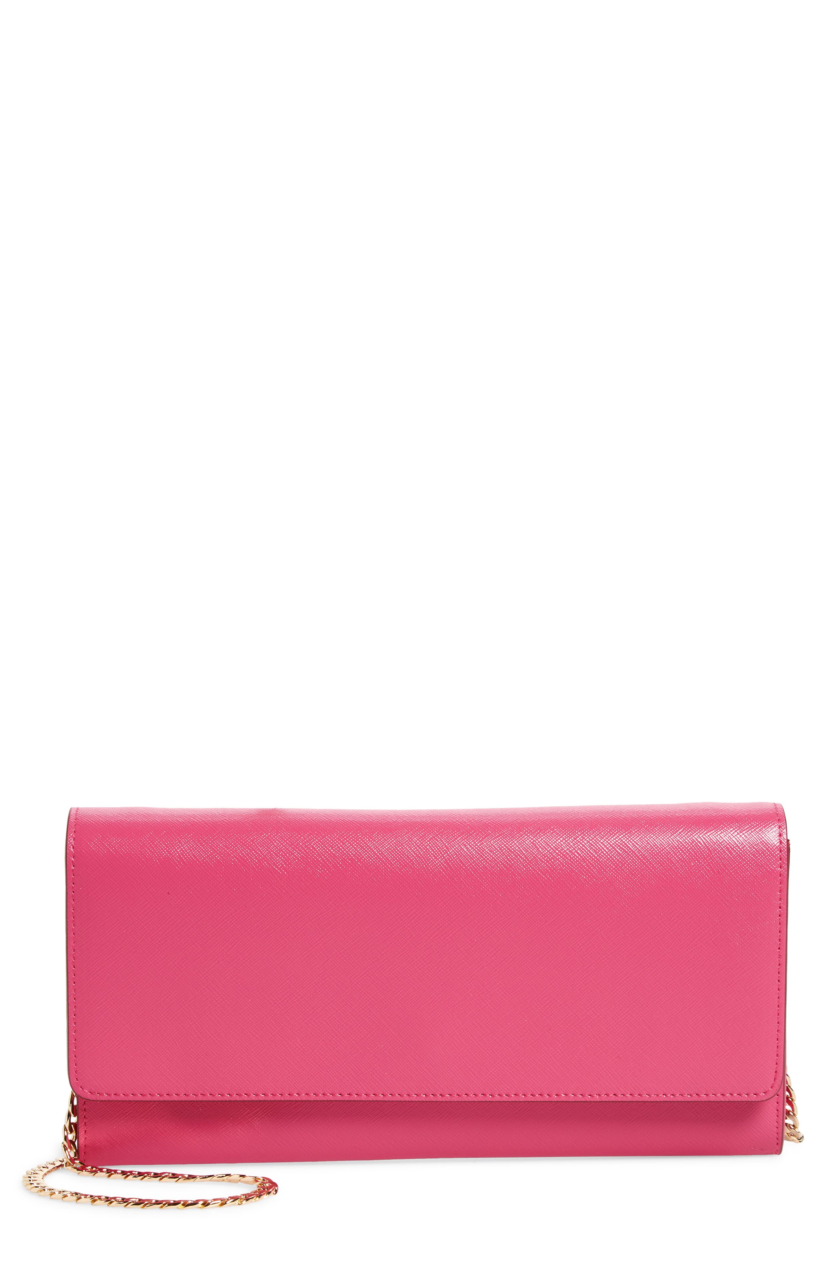 selena leather clutch