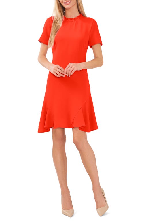 CeCe Ruffle Short Sleeve Dress Cherry Pop at Nordstrom,