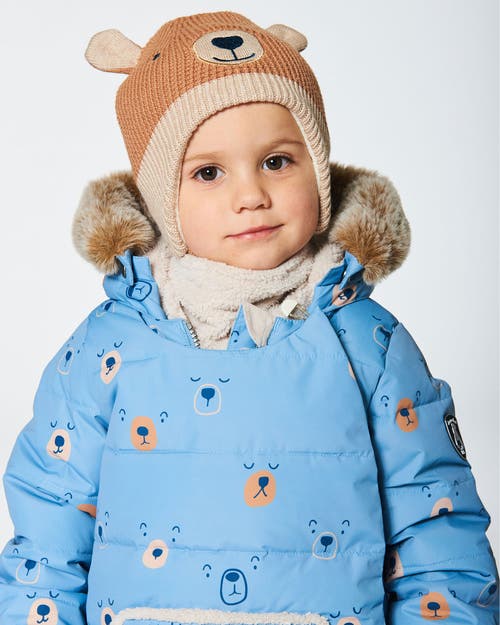 Deux Par Deux Baby Unisex Peruvian Knit Hat Gold Brown In Doe