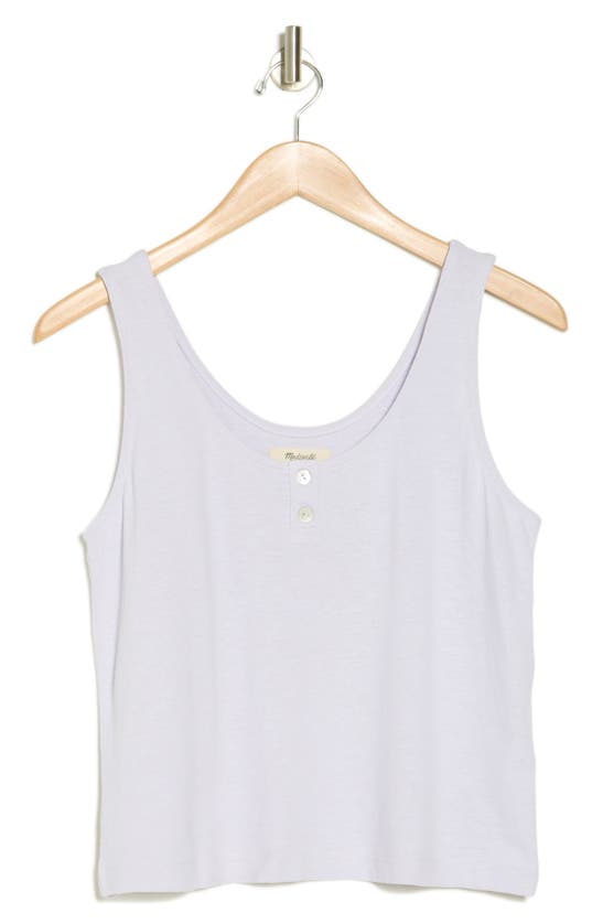 Shop Madewell Pointelle Henley Tank In Crushed Lavender