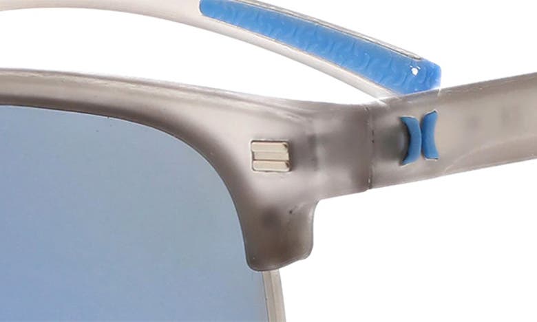 HURLEY HURLEY HALFWAY 56MM POLARIZED BROWLINE SUNGLASSES