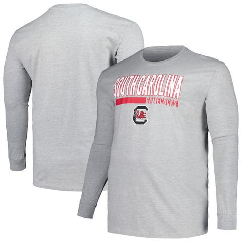 Men's Profile Heather Gray South Carolina Gamecocks Two-Hit Long Sleeve ...