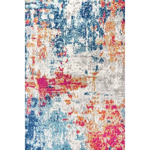 Jonathan Y Sunset Modern Abstract Area Rug In Blue/multi