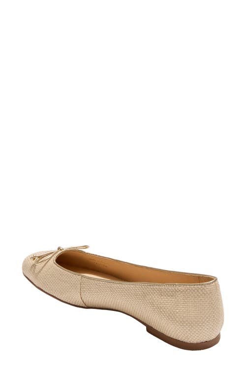 Shop Jack Rogers Kenlyn Basket Weave Rattan Ballet Flat In Natural/platinum