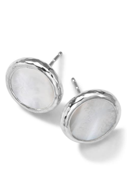 Ippolita Polished Rock Candy Small Stud Earrings in Silver/Mother-Of-Pearl