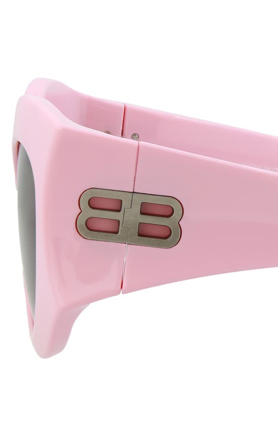 Shop Balenciaga 56mm Statement Sunglasses In Pink Pink Brown