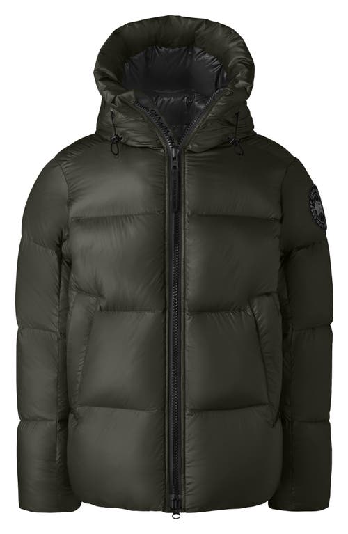 Shop Canada Goose Crofton Water Resistant Packable 750 Fill Power Down Hooded Jacket In Volcano-volcan