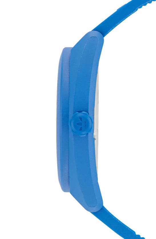 Shop Adidas Originals Ao Street Resin Strap Watch In Blue