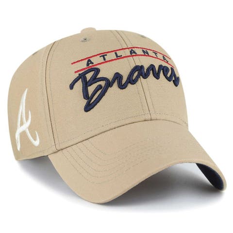 Men's '47 Navy/Natural Atlanta Braves Flagship Washed MVP Trucker