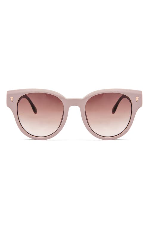 MITA SUSTAINABLE EYEWEAR Brickell 50mm Round Sunglasses in Matte Blush /Gradient Brown