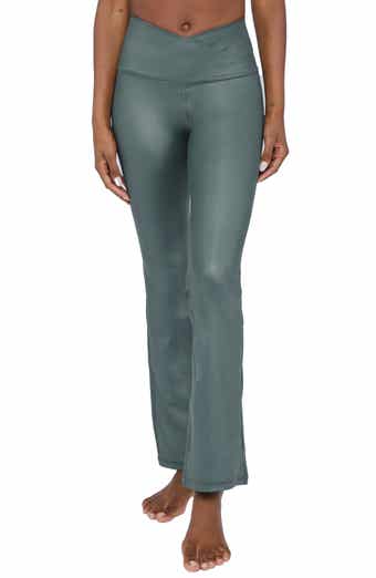 NWT New Women's Yogalicious LUX Tribeca Flared Pant Leggings Black