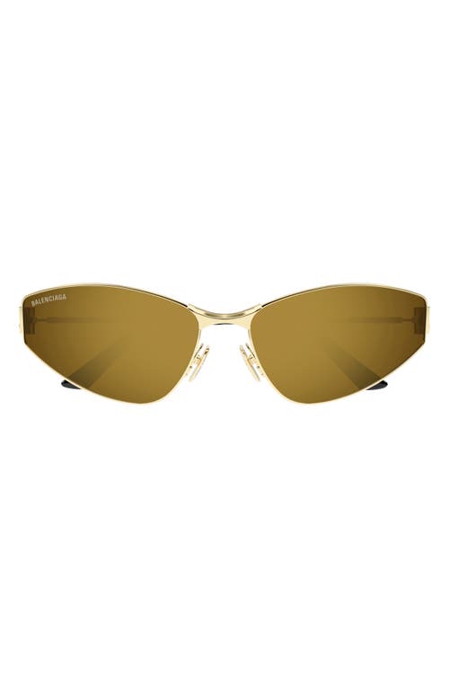 Balenciaga 65mm Oversize Cat Eye Sunglasses in Gold at Nordstrom