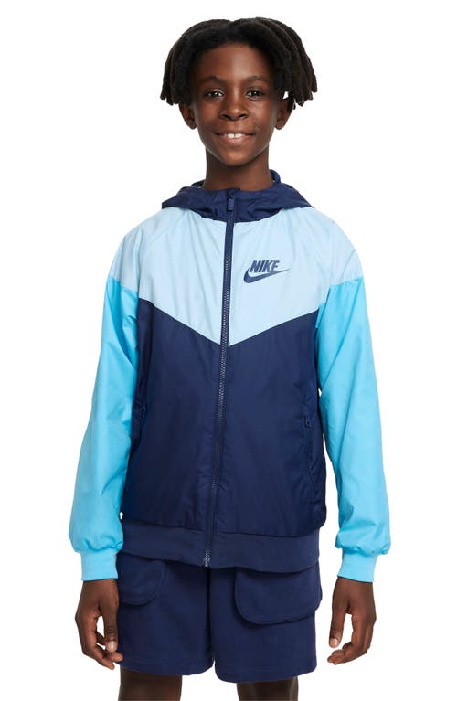 Nike Windrunner Water Resistant Hooded Jacket In Blue