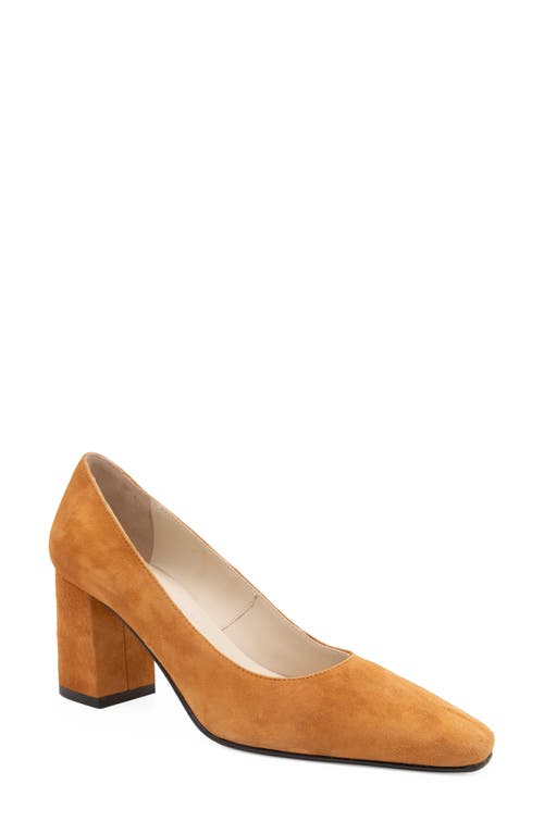 Falco Block Heel Pump in Whiskey Cashmere