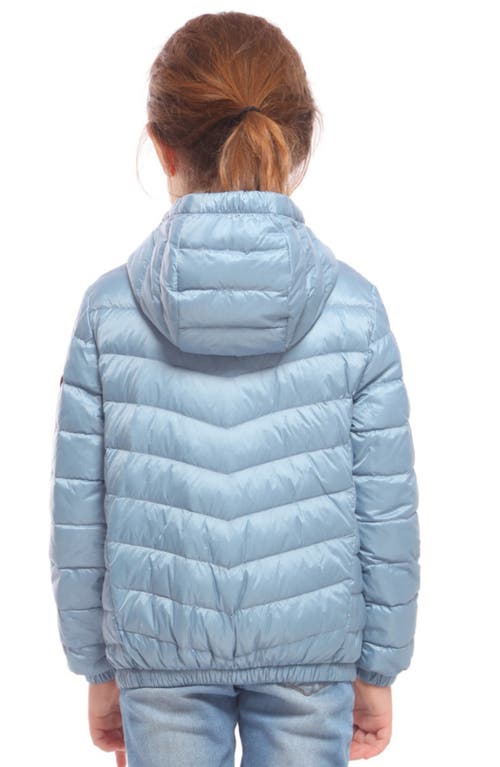 Rokka&rolla Kids' Ultra Light Quilt Packable Down Jacket In Blue Fog