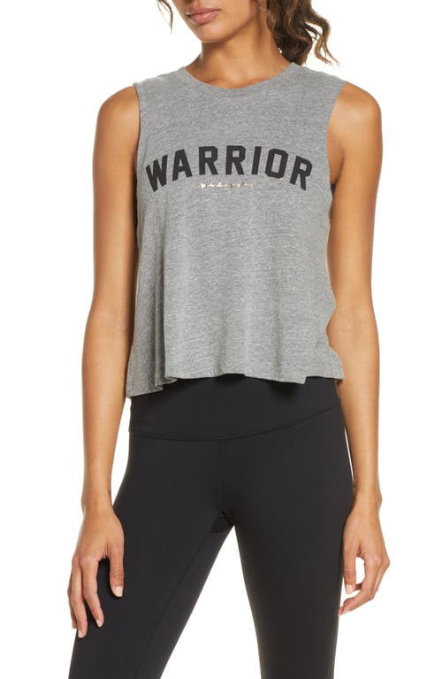Spiritual Gangster Warrior Graphic Crop Tank in Heather Grey at Nordstrom, Size Small