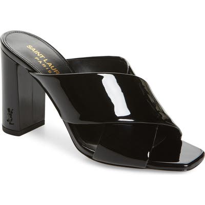 Saint Laurent Loulou Slide Sandal, Black