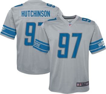 Nike Youth Nike Aidan Hutchinson Silver Detroit Lions Inverted Game Jersey