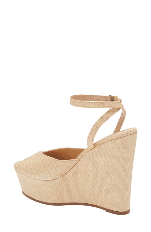 Shop Schutz Neith Platform Wedge Sandal In Areia/light Beige