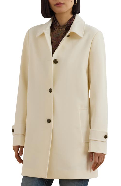 Shop Lauren Ralph Lauren Gabardine Jacket In Mascarpone White