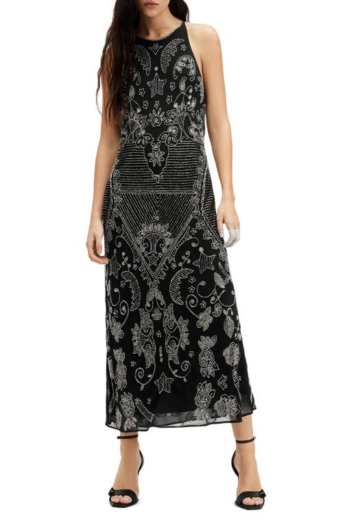 AllSaints Coralie Bead Detail Dress Black at Nordstrom, Us