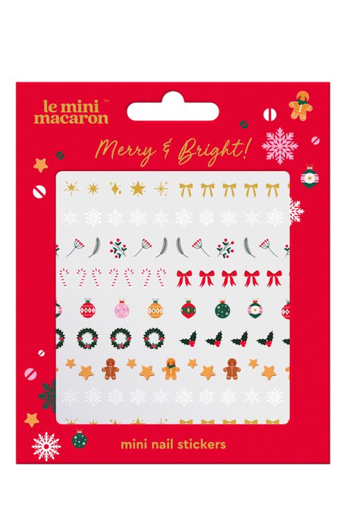 Le Mini Macaron Merry & Bright Mini Nail Stickers in None 