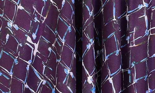 Shop 24seven Comfort Apparel Abstract Print Midi Skirt In Purple Multi