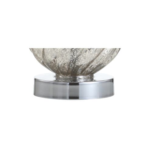Jonathan Y Lawrence Glass/metal Led Table Lamp In Mercury Silver