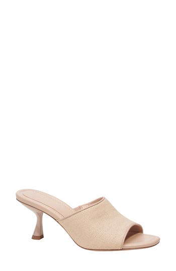 Kate Spade Malibu Summer Raffia Slide Sandals In Beach Sand