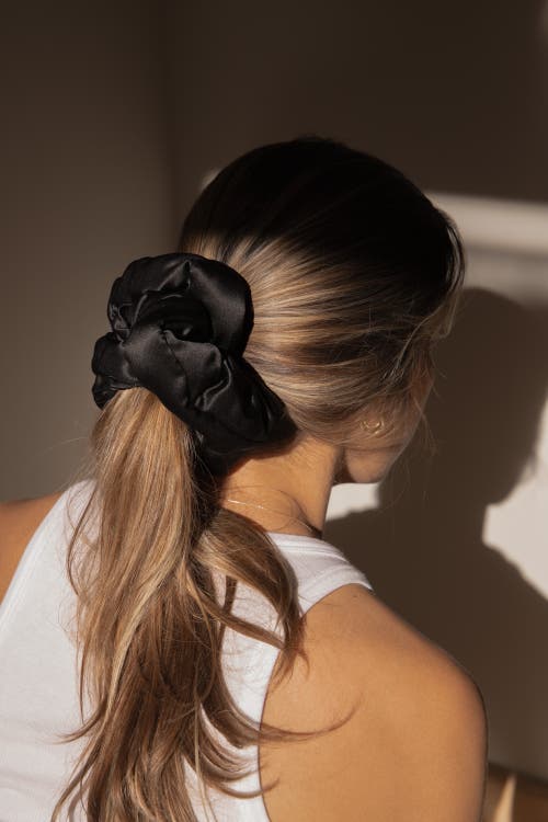 Drowsy Sleep Co . Pillow Scrunchie In Black Jade