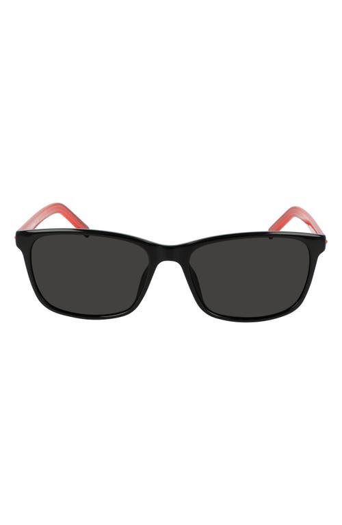 Converse Chuck 57mm Rectangle Sunglasses in Black/Black